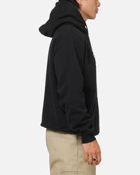 S Double Mid Block Fleece Hoodie Black