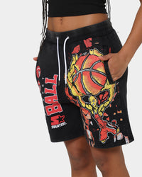 Starter Slamming Track Shorts Washed Black