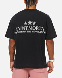 Saint Morta Vengeance T-Shirt Black Acidwash