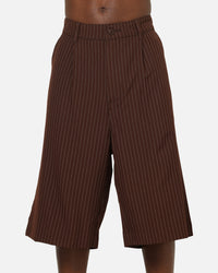 Carre Heritage Pleated Shorts Brown