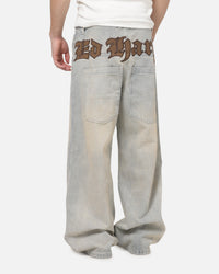 Ed Hardy Faded Ultra Baggy Jeans Dirty Denim