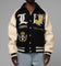 Loiter Heaven Varsity Jacket Black/Off White