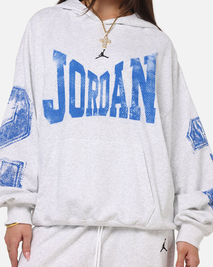 Jordan Brooklyn Collegiate Pullover Hoodie Birch Heather Grey