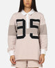 Nike Women's Sportswear Graphic Long Sleeve Polo Top Pink/White