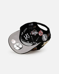 New Era New York Yankees 'All Over Embroidery' 9FORTY A-Frame Snapback Black