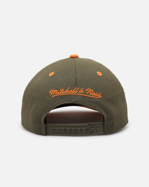 Mitchell & Ness Miami Heat 'Harmony of Hues' Pro Crown Snapback Olive/Orange