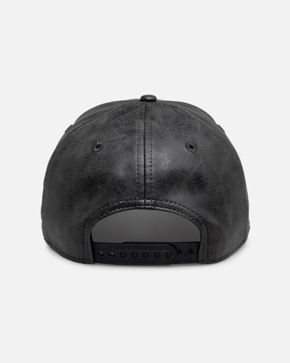 New Era Los Angeles Dodgers 'Tonal Cracked Leather' 9FORTY A-Frame Snapback Black