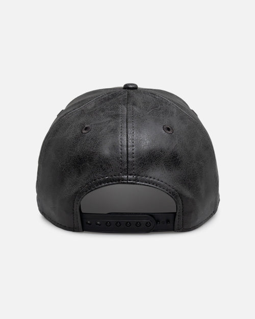 New Era Los Angeles Dodgers 'Tonal Cracked Leather' 9FORTY A-Frame Snapback Black