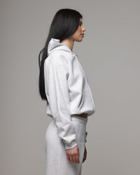 American Thrift Women's Classic Zip Hoodie Grey Heather