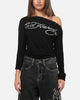 Ed Hardy Women's Hooked Aline Long Sleeve T-Shirt Black