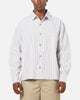 Carre Oxford Stripe Long Sleeve Button Up Shirt White/Green