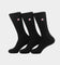 Champion 3 Pack C Logo Crew Socks Black
