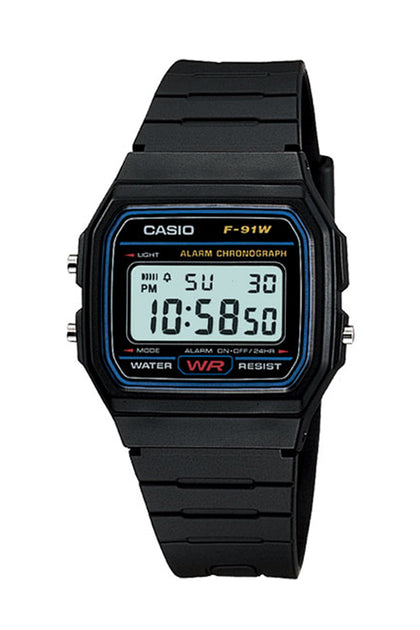Casio F91W-1 Digital WR Light Black