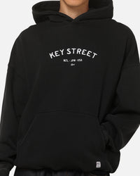 Key Street Low Standards Hoodie Black Acidwash