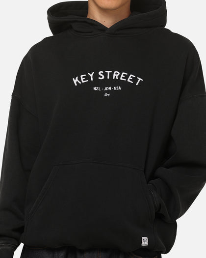 Key Street Low Standards Hoodie Black Acidwash