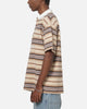 Vouseti Post Game Polo Shirt Latte Multi Stripe