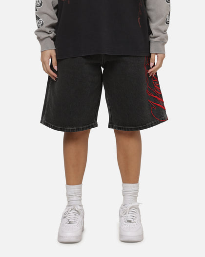 Worship Scripted Big Dawg Jean Shorts Used Black
