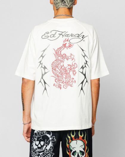 Ed Hardy Techno Oversized T-Shirt Vintage Wash