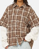 Saint Morta Sanctuary Layered Button Up Shirt Brown