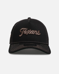 New Era Houston Texans 'Rope Script' 9FORTY A-Frame Snapback Black/White