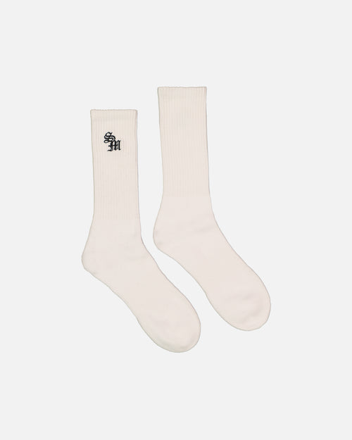 Saint Morta Monogram Crew Socks 2 Pack Black