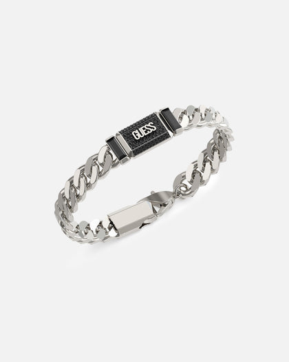 Guess Mainline Barrio Supremo Guess Tag Silver Bracelet Silver