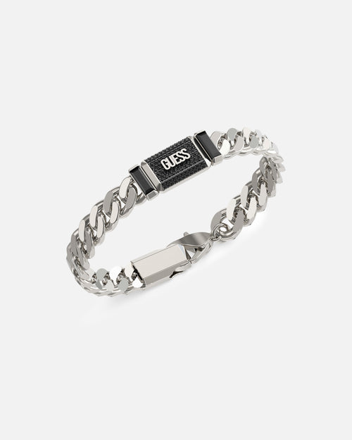 Guess Mainline Barrio Supremo Guess Tag Silver Bracelet Silver