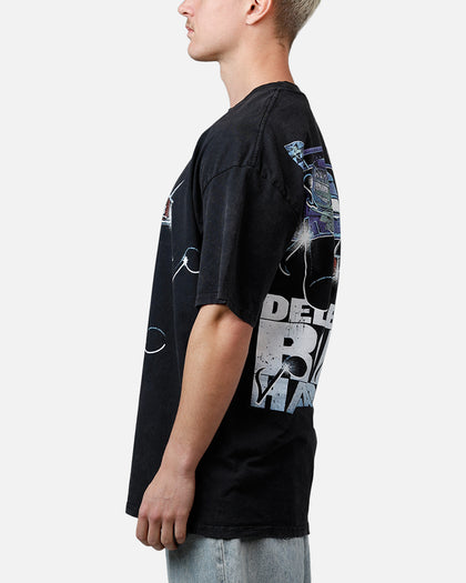 73Studio Disney And Pixar Cars DJ Vintage T-Shirt Black Acidwash