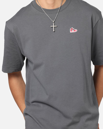 Jordan Brand Sneaker Patch Crewneck T-Shirt Black/Grey