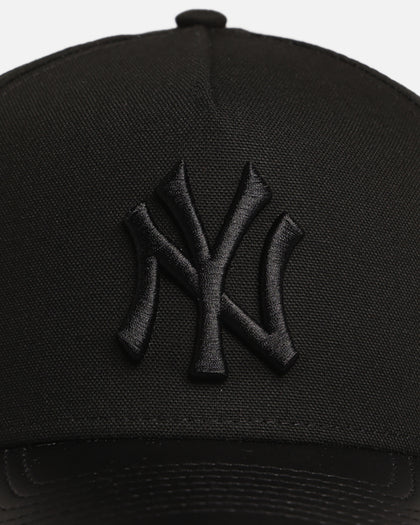 New Era New York Yankees 'Canvas Leather' 9FORTY A-Frame Snapback Black