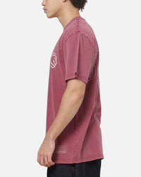 Bleacher Athletic Brisbane Broncos NRL Attrition Washed T-Shirt Burgundy