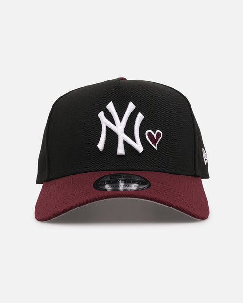 New Era New York Yankees 'Burgundy Hearts' 9FORTY A-Frame Snapback Black/Maroon