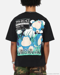 The Pokémon Collection By 73Studio Snorlax Vintage T-Shirt Off Black