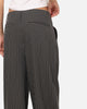 Carre Heritage Pleated Pants Black Pinstripe