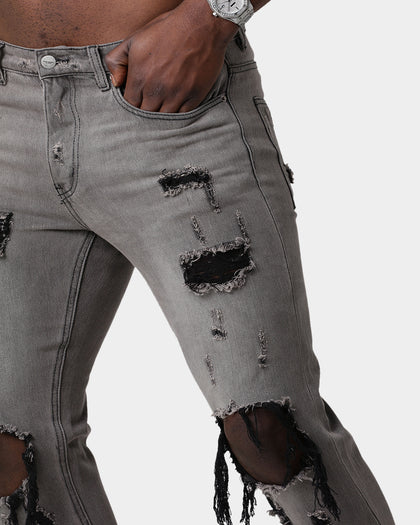 Saint Morta Destroyer Distressed Jeans Vintage Grey