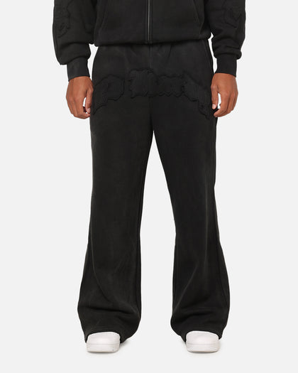 Ed Hardy Fray Track Pants Black