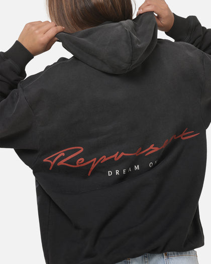 Represent Chrome Flight Hoodie Stained Black