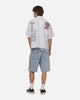 Worship Restraint Box Crop Shirt White Pinstripe