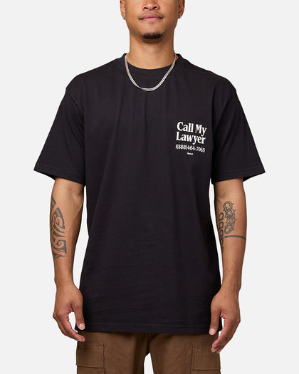 Market Call My Lawyer T-Shirt Washed Black