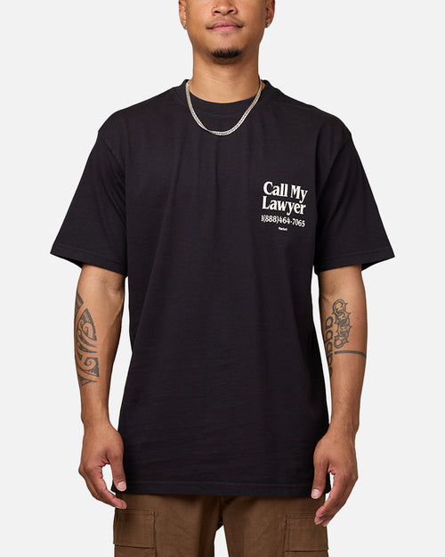 Market Call My Lawyer T-Shirt Washed Black