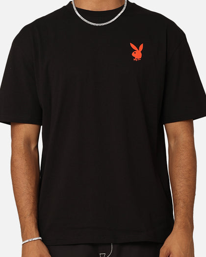 Playboy Bunny O Gothic Stack T-Shirt Black