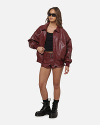 Ed Hardy Studded Bomber Jacket Red