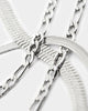Raising Hell Women's Snake and Figaro Chain Set White Gold