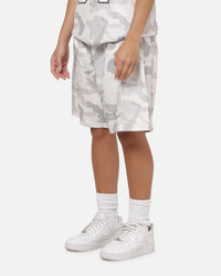 Mitchell & Ness Los Angeles Lakers Snow Camo Authentic Mesh Shorts White
