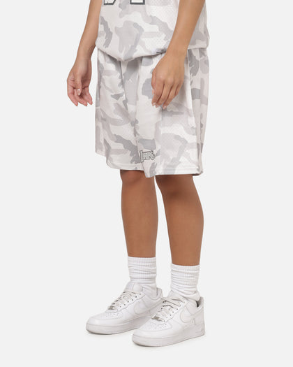 Mitchell & Ness Los Angeles Lakers Snow Camo Authentic Mesh Shorts White