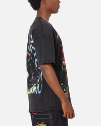 73Studio X Halo Halo 2 Masterchief Vintage T-Shirt Black Acidwash
