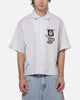 Worship Restraint Box Crop Shirt White Pinstripe