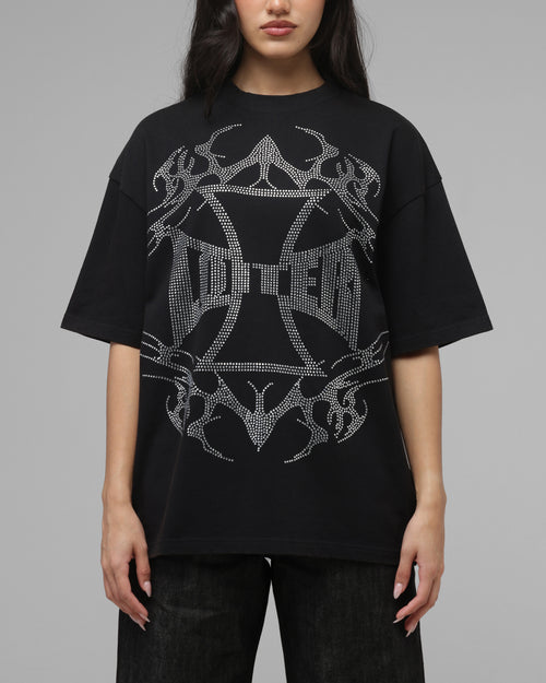 Loiter Cybercross T-Shirt Washed Black