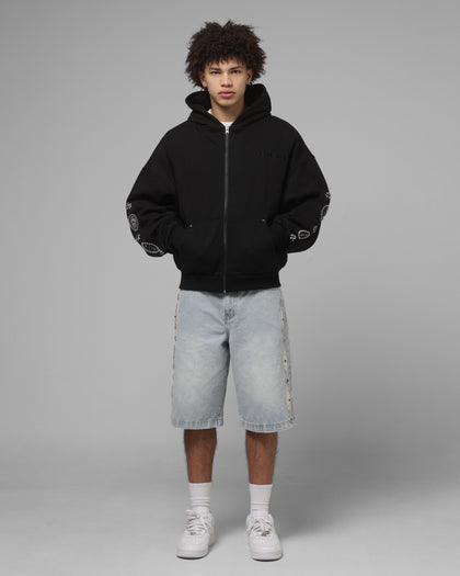 Loiter Rodeo Hybrid Zip Hoodie Black