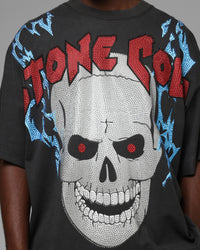 Loiter X WWE Stone Cold Rhinestone T-Shirt Black